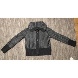 Banana Republic Factory Wool Blend Button Up Cowl Neck Womens Cardigan SZ M